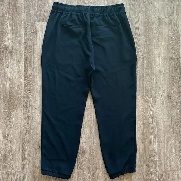 J.Crew 365 Crepe High Rise Jogger Pants Black Size 10 Pull-On Ankle Tapered - Picture 7 of 7